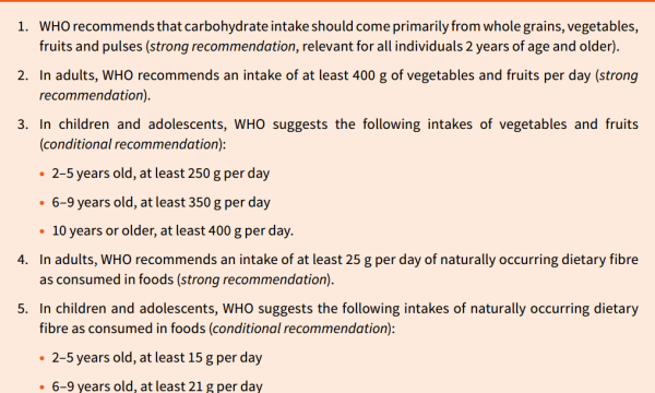 世界卫生组织最新膳食指南发布！强烈建议这样吃碳水化合物和脂肪